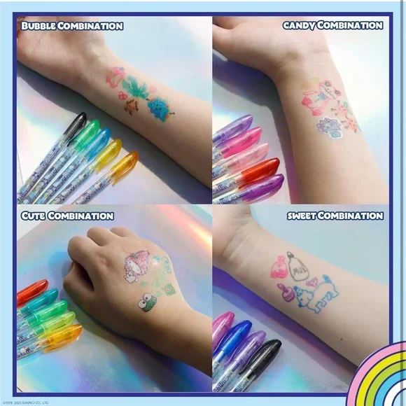 Sanrio HelloKitty and Friends 16 piece Glitter Body Gel Pens - Picture 5 of 9